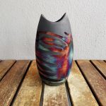 Koi 6.3 inch Handmade Ceramic Raku Vase